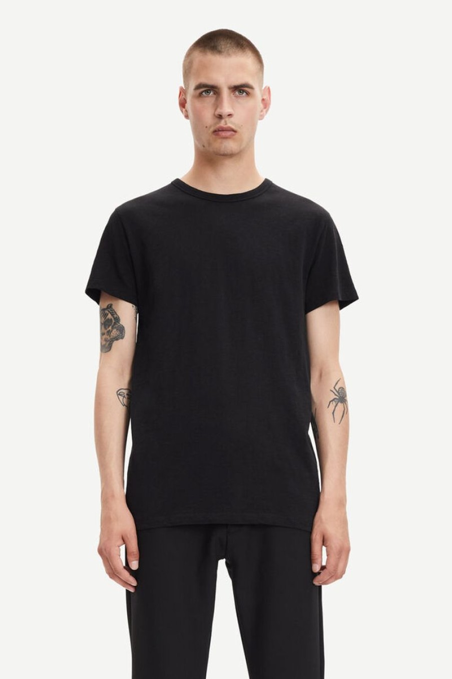 Herre Samsøe Samsøe T-Shirts & Polos | Lassen O-N Ss 2586 Black